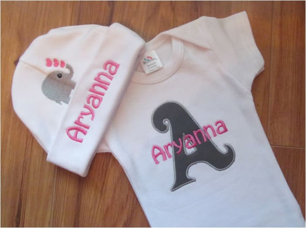 Personalized Elephant Newborn Clothing Set