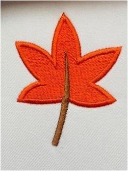 Fall Leaf Embroidery Design