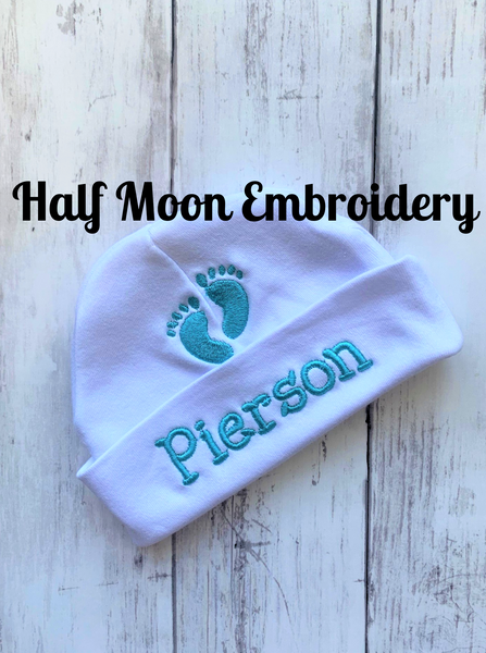 Personalized Footprint Baby Beanie