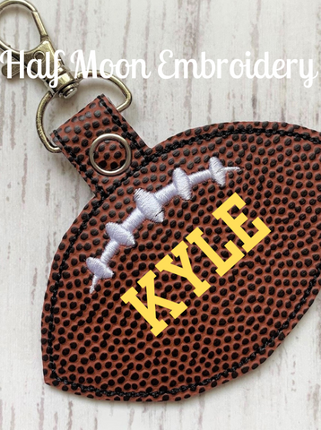 Personalized Football Bag Tag Key Chain