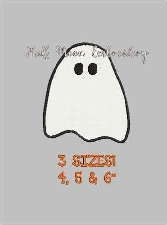 Ghost Applique Embroidery Design freeshipping - Half Moon Embroidery