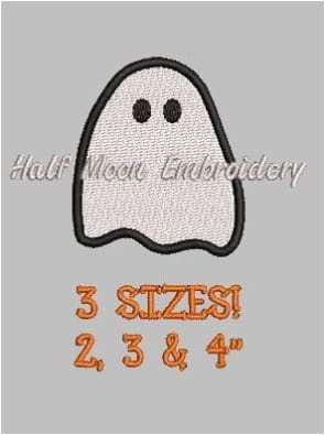 Ghost Embroidery Design