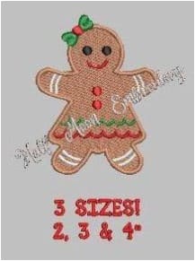 Gingerbread Girl Embroidery Design
