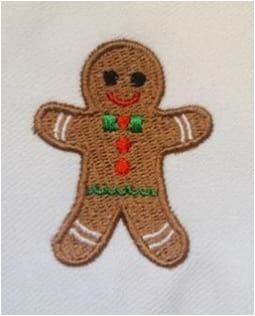 Gingerbread Man Embroidery Design