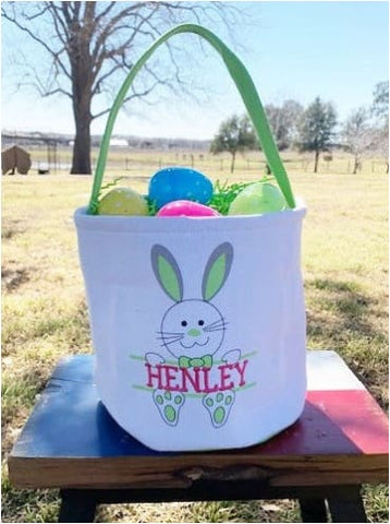 Personalized Green Easter Bucket