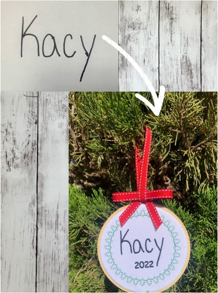 Handwriting Christmas Ornament