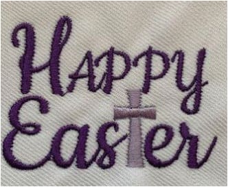 Happy Easter Embroidery Design freeshipping - Half Moon Embroidery