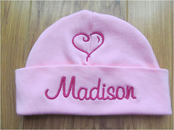 Personalized Heart Baby Beanie