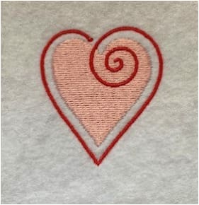 Valentines Heart Embroidery Design