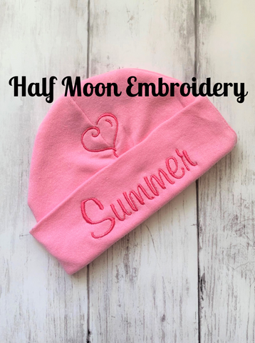Personalized Heart Baby Beanie