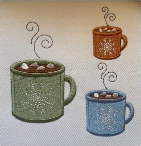 Hot Cocoa Embroidery Design