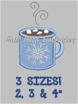 Hot Cocoa Embroidery Design