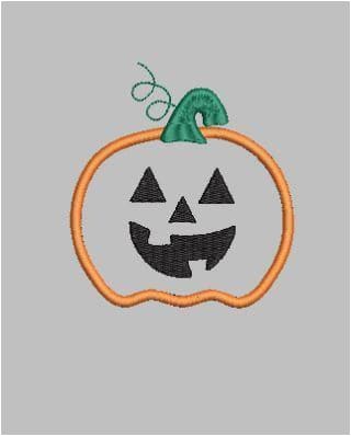 Jack-O-Lantern Applique Embroidery Design