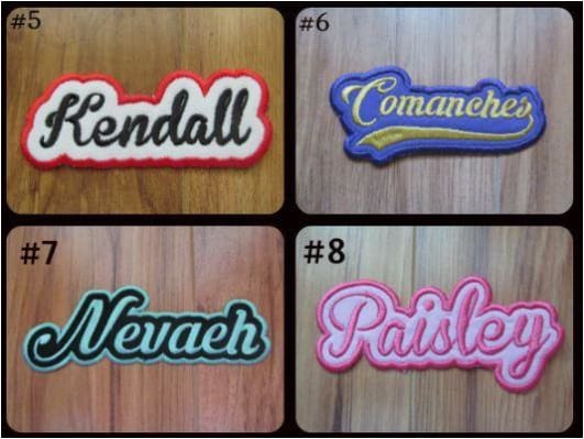 Jacket Patches, Personalized Name Patches