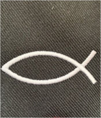 Jesus Fish Embroidery Design