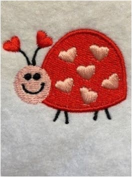 Love Bug Embroidery Design