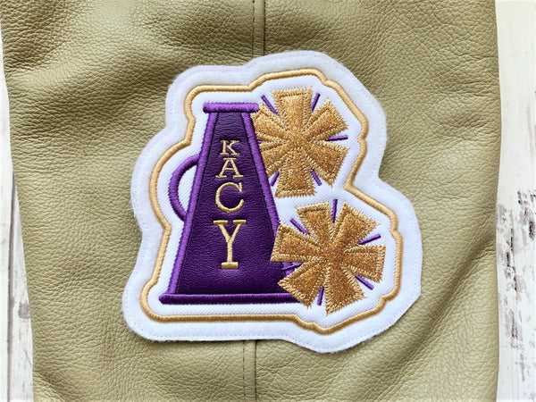 personalized cheer letterman jacket patch