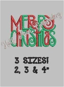 Merry Christmas Embroidery Design 