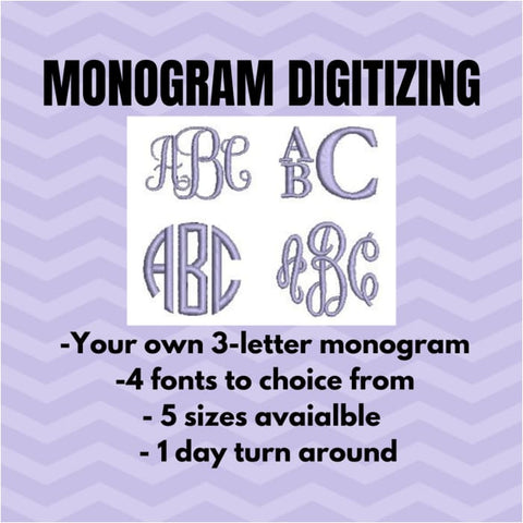 Custom Monogram Digitizing for Embroidery