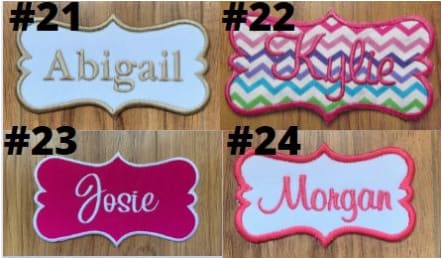 Personalized Adhesive patch, Iron-on Custom Patches, name tag, name  plates