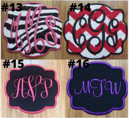 Monogrammed Patches