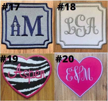 Monogrammed Patches