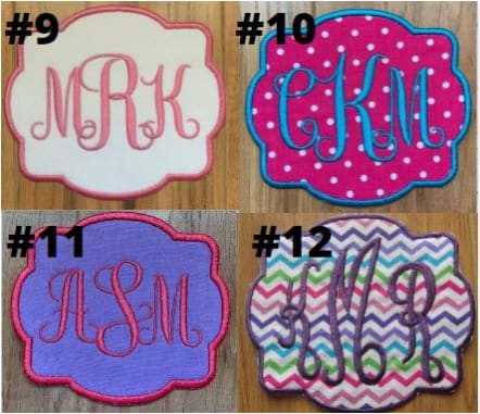 Monogrammed Patches