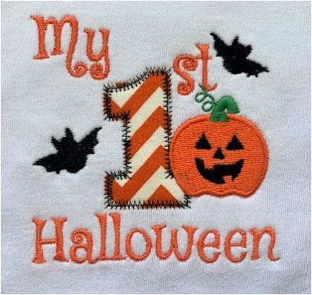 My First Halloween Embroidery Design