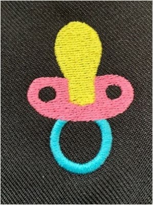 Pacifier Embroidery Design