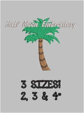 Palm Tree Embroidery Design