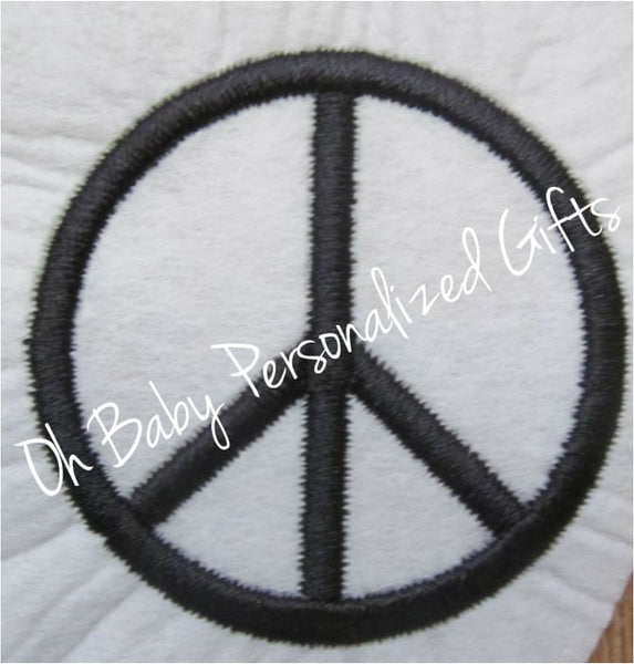 Peace Sign Embroidery Design