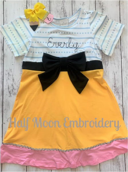 Personalized Back To School Dress