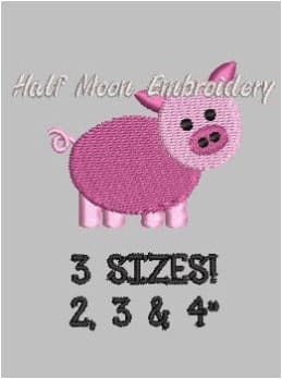 Pig Embroidery Design