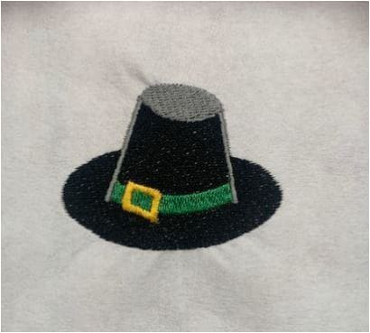 Pilgrim Hat Embroidery Design