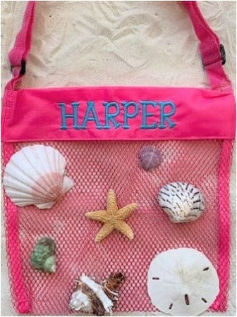 Personalized Pink Sea Shell Bag