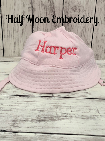 Personalized pink bucket hat