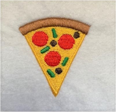 Pizza Slice Embroidery Design