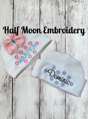 Personalized Polka Dot Baby Beanie