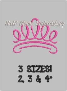 Princess Crown Embroidery Design