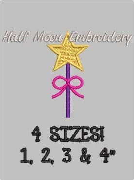 Princess Wand Embroidery Design