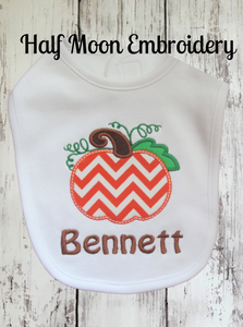 Personalized Pumpkin Baby Bib