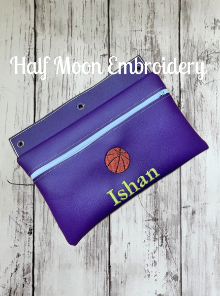 Personalized Purple Pencil Bag