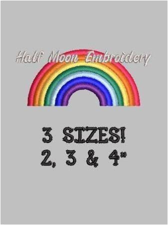 Rainbow Embroidery Design freeshipping - Half Moon Embroidery