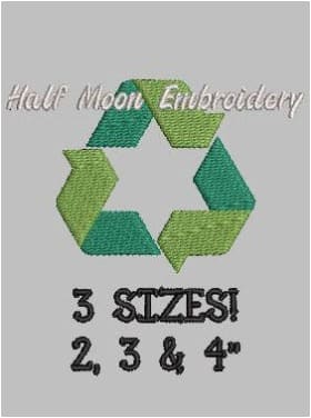 Recycle Symbol Embroidery Design