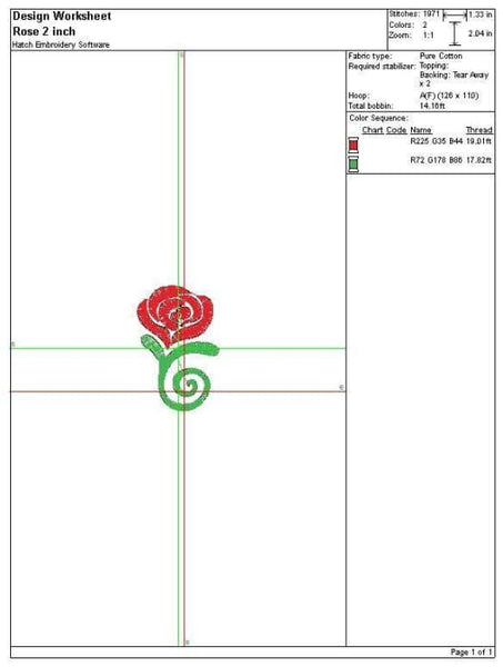 Rose Embroidery Design