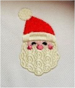 Santa Face Embroidery Design