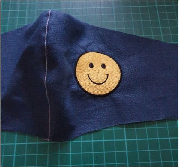 Smiley Face Embroidery Design freeshipping - Half Moon Embroidery