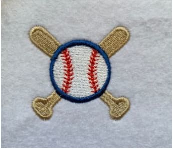 Softball with Bats Embroidery Design