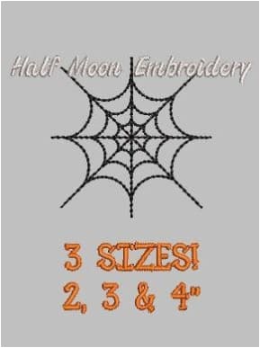 Spider Web Embroidery Design