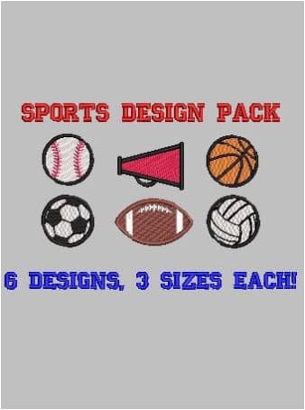 Sports Ball Embroidery Design Pack